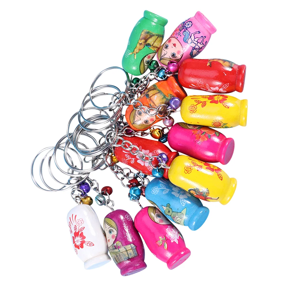 12 Pcs Wood Material Russian Keychains Colorful Matryoshkas Bag Pendants Key Chain Accessories Wooden Pendanst Mini
12 Pcs Wood Material Russian Keychains Colorful Matryoshkas Bag Pendants Key Chain Accessories Wooden Pendanst Mini