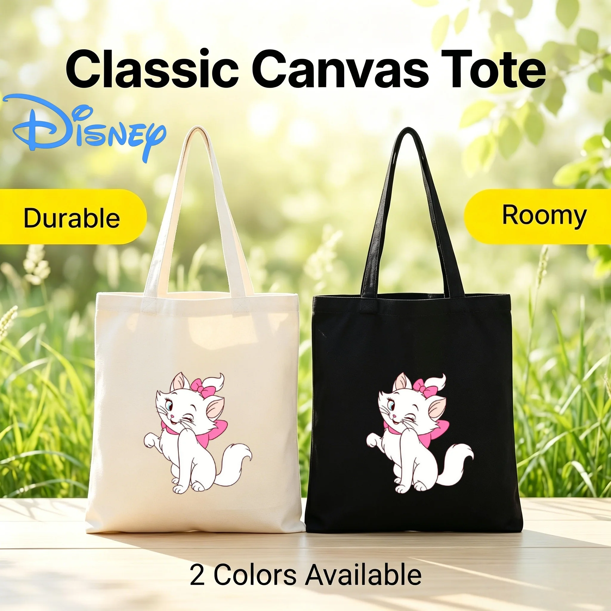 1PC Disney Winking Marie Cat With Pink Bow Print Canvas Tote Bag Eco Shopping Casual Shoulder Handbag
1PC Disney Winking Marie Cat With Pink Bow Print Canvas Tote Bag Eco Shopping Casual Shoulder Handbag