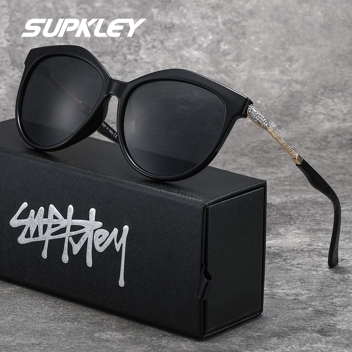 SUPKLEY Party Style Men'S And Women'S Sunglasses Polarized Film Cat Eye Frame Versatile Anti Uv Reducing Glare
SUPKLEY Party Style Men'S And Women'S Sunglasses Polarized Film Cat Eye Frame Versatile Anti Uv Reducing Glare