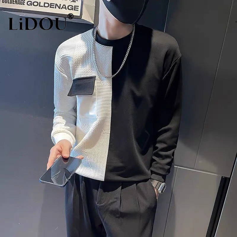 Spring Autumn New Y2K Fashion Korean Patchwork T-shirts Man Casual Long Sleeve Loose Long Sleeve Male Top Streetwear Clothes
Spring Autumn New Y2K Fashion Korean Patchwork T-shirts Man Casual Long Sleeve Loose Long Sleeve Male Top Streetwear Clothes