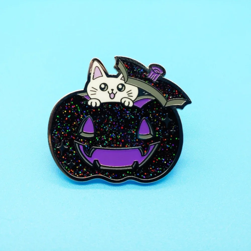 Halloween Pumpkin with White Cat Enamel Pin Glitter Metal Badge Brooch for Jewelry Accessory Gitfs
Halloween Pumpkin with White Cat Enamel Pin Glitter Metal Badge Brooch for Jewelry Accessory Gitfs