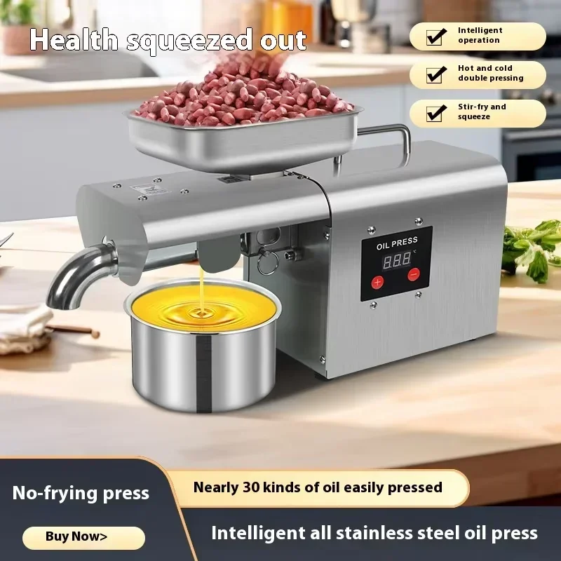 Automatic Home Oil Press-Cold Pressing Technology, Easy To Make Healthy Edible Oil Multi-Function Energy-Efficient Touch
Automatic Home Oil Press-Cold Pressing Technology, Easy To Make Healthy Edible Oil Multi-Function Energy-Efficient Touch