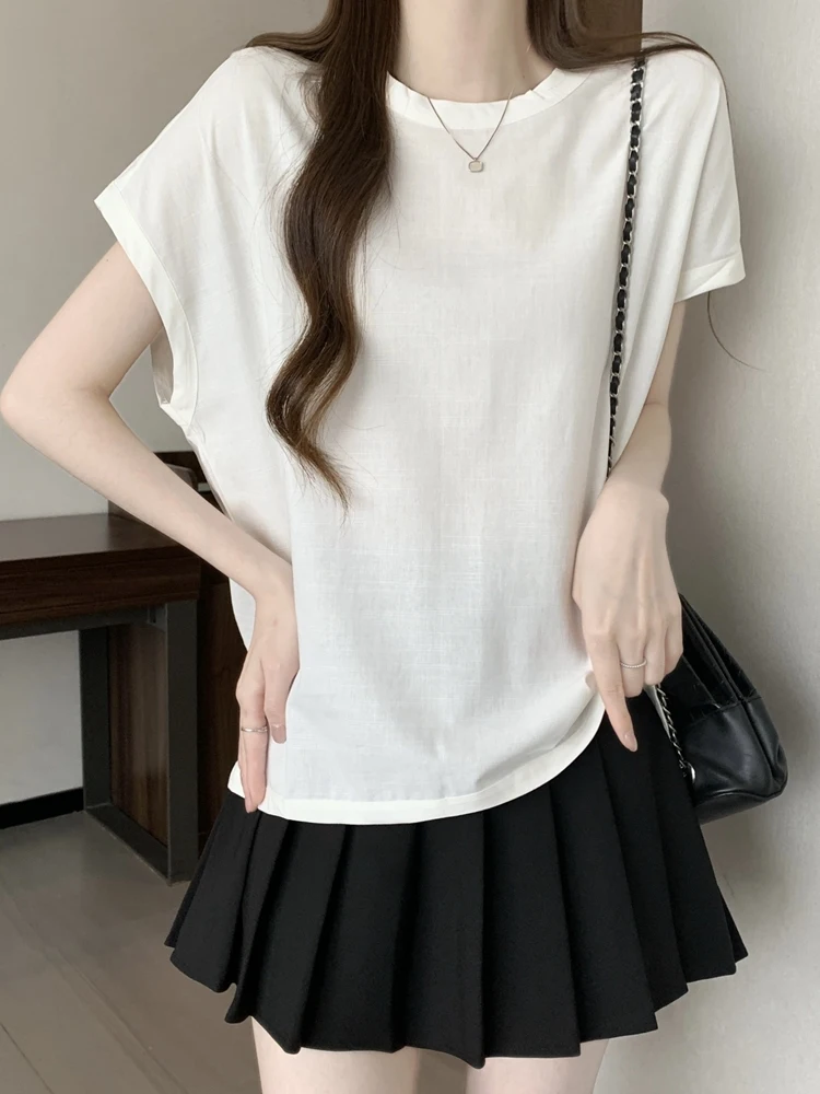 White Linen Artistic Simplicity Women's Shirt Summer New Style Vintage Japanese Large Size Casual round Neck Non-deformable
White Linen Artistic Simplicity Women's Shirt Summer New Style Vintage Japanese Large Size Casual round Neck Non-deformable