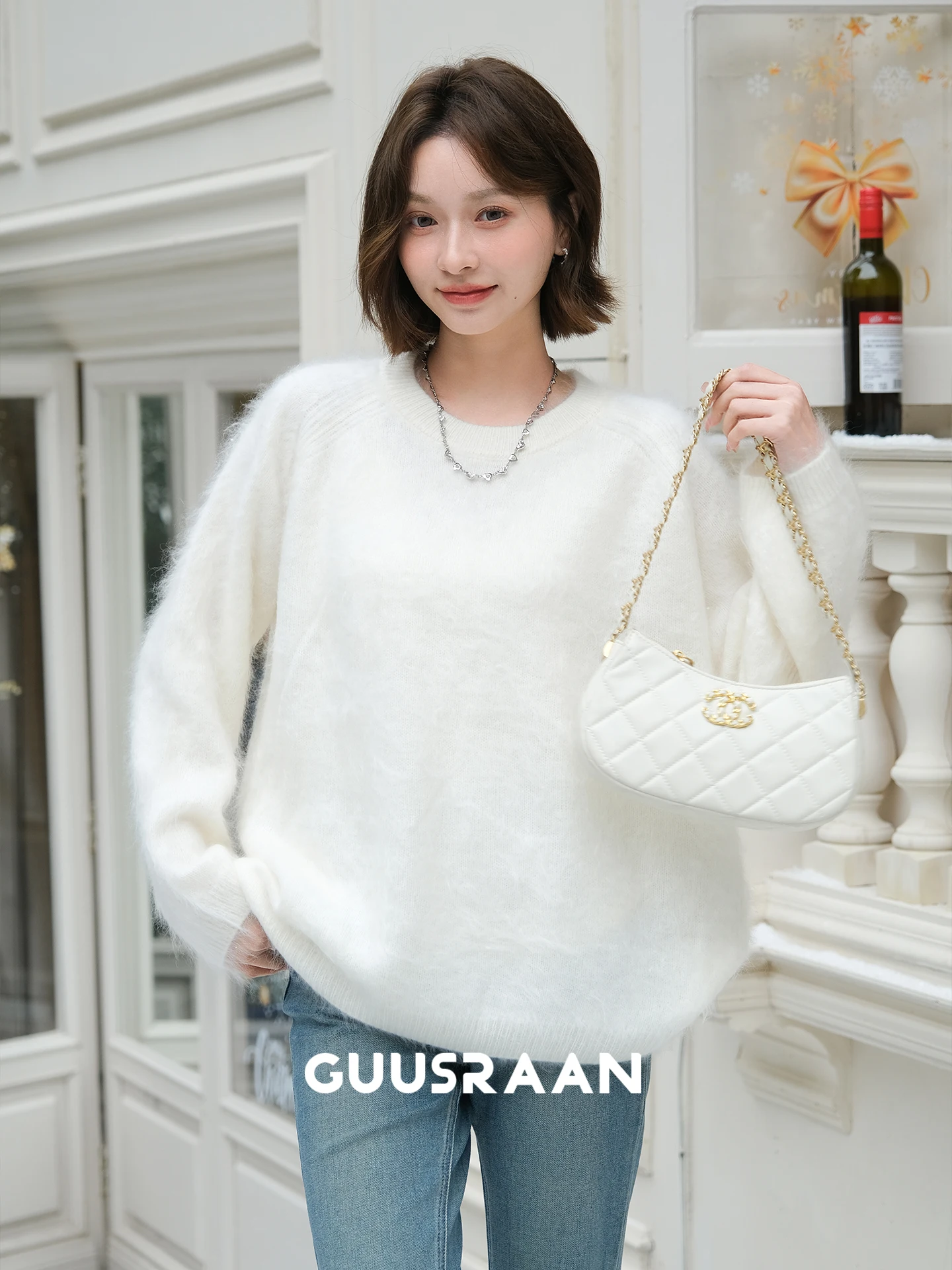 Thiened 00% Camere Fce round Ne Sweater Women's Loose Lazy Sle Winter Warm Long Sve Knitwear Color
Thiened 00% Camere Fce round Ne Sweater Women's Loose Lazy Sle Winter Warm Long Sve Knitwear Color