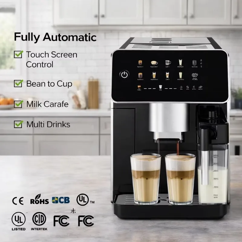 CE Certificated Fully Automatic 15Bar High Pressure Pump Household Best Electric Espresso Smart Coffee Maker Machines
CE Certificated Fully Automatic 15Bar High Pressure Pump Household Best Electric Espresso Smart Coffee Maker Machines