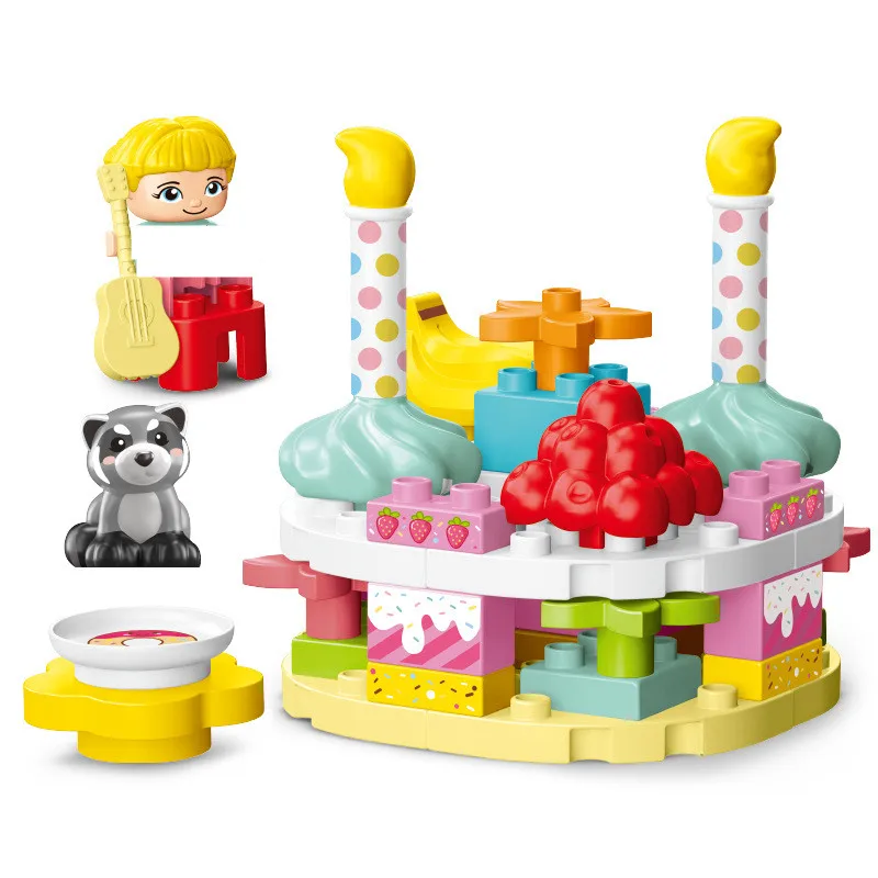 Birthday Cake Large Particle Slide Building Blocks Set Compatible Size Baby Gift 
Birthday Cake Large Particle Slide Building Blocks Set Compatible Size Baby Gift