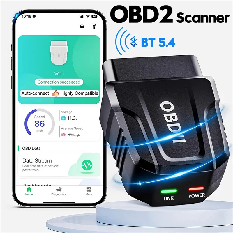 V011 Bluetooth 5.4 Car 2 Scanner 25K80 Diagnostic Tool Full Function Home App For IOS/Android OBDII Read Code PK ELM327·
V011 Bluetooth 5.4 Car 2 Scanner 25K80 Diagnostic Tool Full Function Home App For IOS/Android OBDII Read Code PK ELM327·