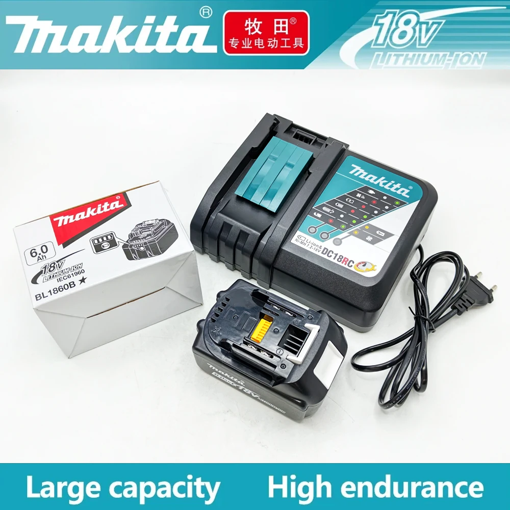 100% Original Makita 18V battery 18650 rechargeable lithium-ion battery, replaceable Makita BL1830 BL1860B with 18V 3A charger
100% Original Makita 18V battery 18650 rechargeable lithium-ion battery, replaceable Makita BL1830 BL1860B with 18V 3A charger