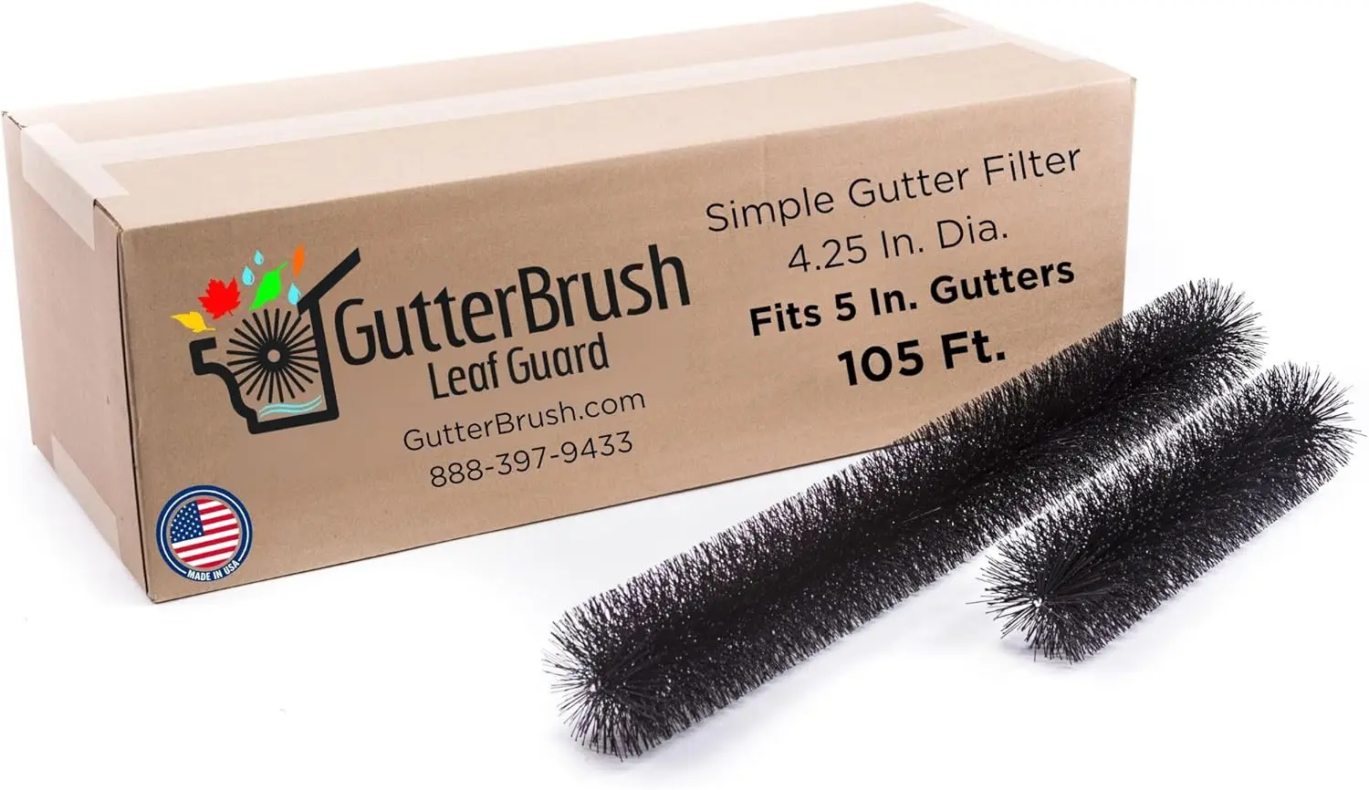 Фильтры водосточных желобов от GutterBrush-Предотвращение засоров водосточных желобов-уменьшение очистки водосточных желобов-защита 5-дюймовых водосточных желобов
Фильтры водосточных желобов от GutterBrush-Предотвращение засоров водосточных желобов-уменьшение очистки водосточных желобов-защита 5-дюймовых водосточных желобов