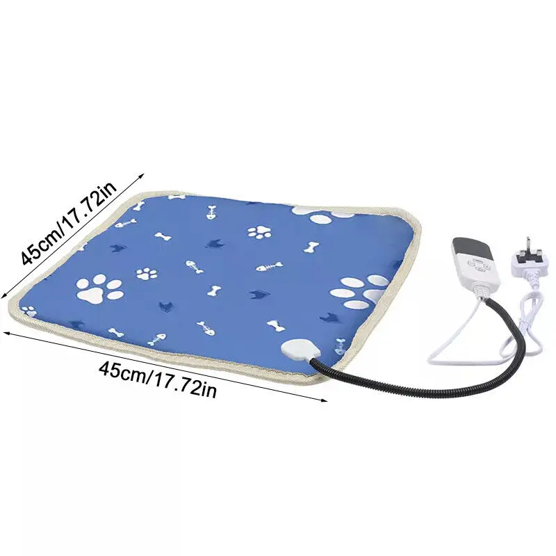 Electric Pet Heating Pad Blue PVC 20W 95-122°F 9 Gears Temperature 2-6-8-12Hrs Timer 1 Pcs for Dog Cat Adjustable Heater Warmer
Electric Pet Heating Pad Blue PVC 20W 95-122°F 9 Gears Temperature 2-6-8-12Hrs Timer 1 Pcs for Dog Cat Adjustable Heater Warmer
