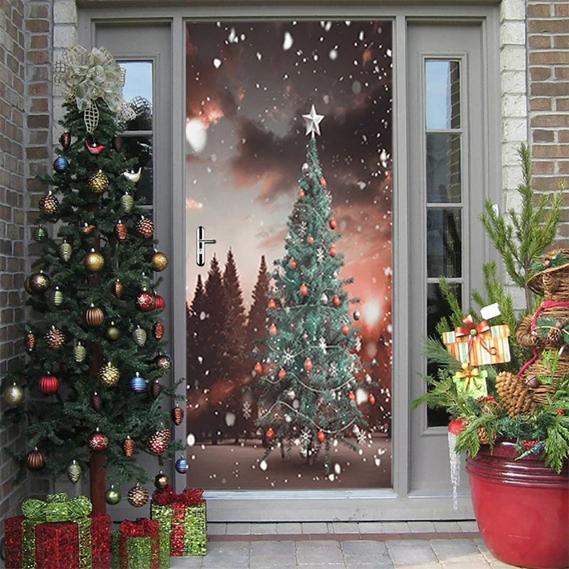 Xmas Night Christmas Tree PVC Door Stickers for Home Doors Renovation DIY Self Adhesive Room Decoration Wall Decals Removable
Xmas Night Christmas Tree PVC Door Stickers for Home Doors Renovation DIY Self Adhesive Room Decoration Wall Decals Removable