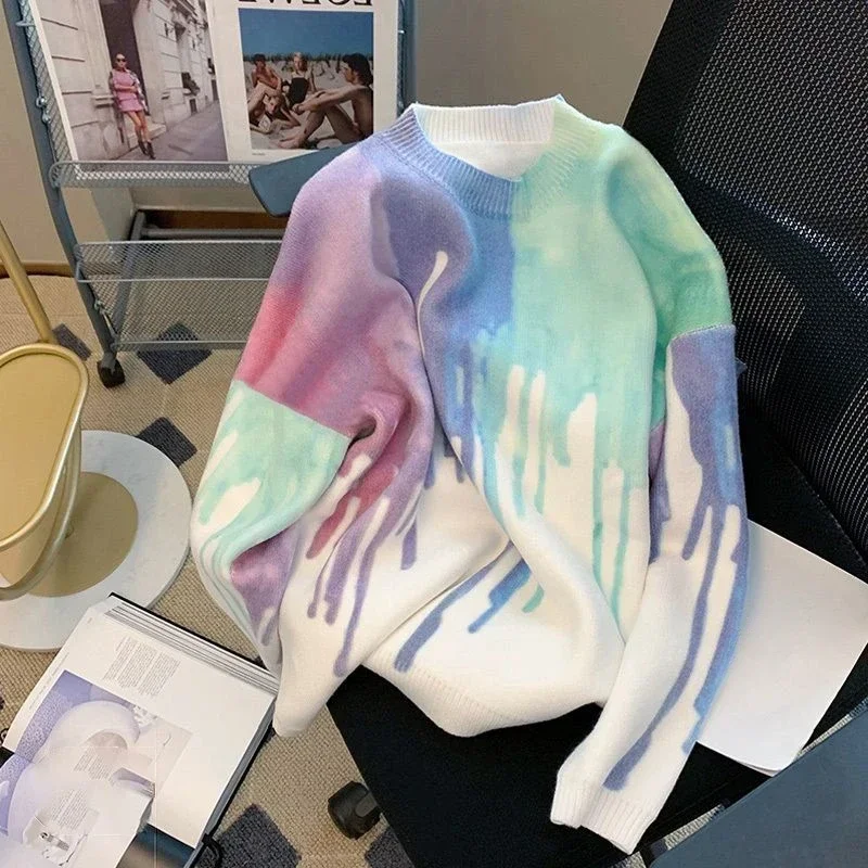 Knitted Sweaters for Men Round Collar No Hoodie Torn Crewneck Man Clothes Pullovers Tie Dye Long Sleeve 100% Aesthetic Meme S X
Knitted Sweaters for Men Round Collar No Hoodie Torn Crewneck Man Clothes Pullovers Tie Dye Long Sleeve 100% Aesthetic Meme S X