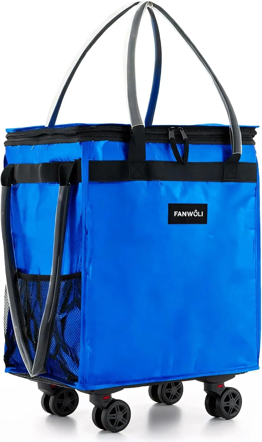 Большая складная тележка для покупок на колесах, из ткани, устойчивой к сминанию, вместимостью до 130 л для продуктов и белья
Большая складная тележка для покупок на колесах, из ткани, устойчивой к сминанию, вместимостью до 130 л для продуктов и белья