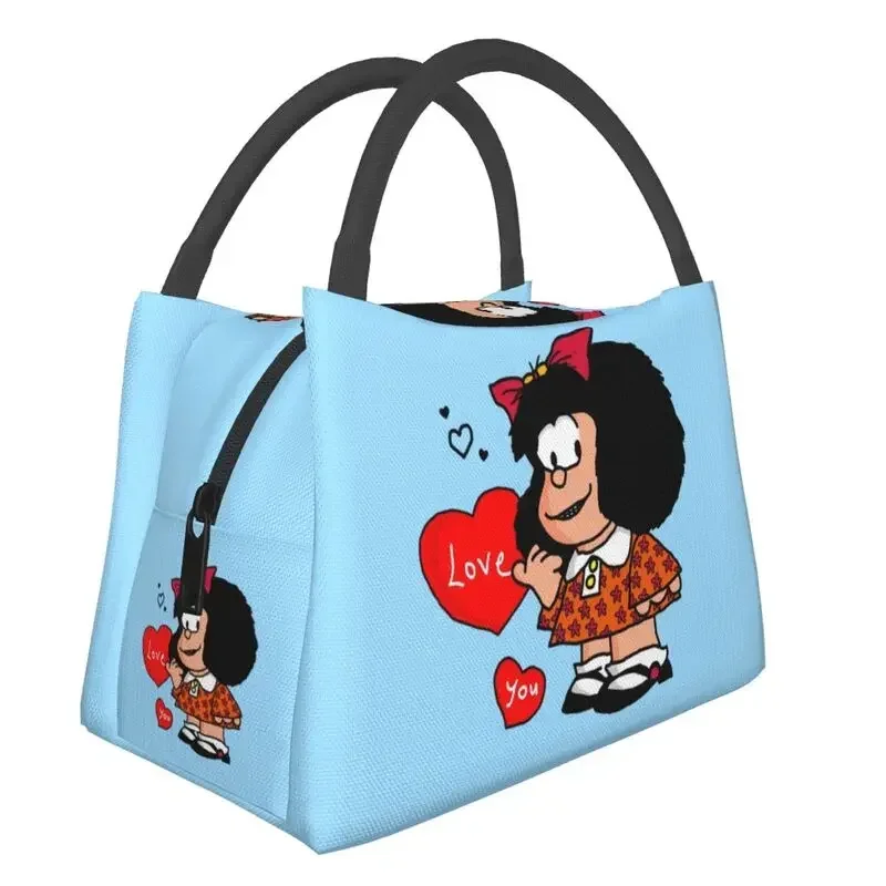 Custom Mafalda Love You Lunch Bag Men Women Thermal Cooler Insulated Lunch Boxes for Work Pinic or Travel
Custom Mafalda Love You Lunch Bag Men Women Thermal Cooler Insulated Lunch Boxes for Work Pinic or Travel