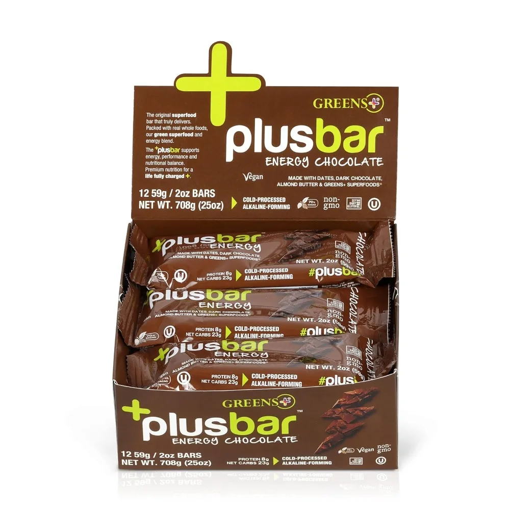 Plusbar Energy Bars, Chocolate, Gluten Free Healthy Snacks with Organic Super Greens, Superfoods & Dark Chocolate,
Plusbar Energy Bars, Chocolate, Gluten Free Healthy Snacks with Organic Super Greens, Superfoods & Dark Chocolate,
