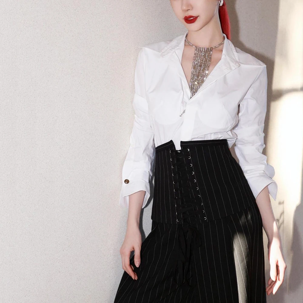 100% Cotton Women's Blouse Y2k Stereoscopic Cut Waist Slim Elegant Commuter Long Sleeve Shirts Tops 2025 Fall New
100% Cotton Women's Blouse Y2k Stereoscopic Cut Waist Slim Elegant Commuter Long Sleeve Shirts Tops 2025 Fall New