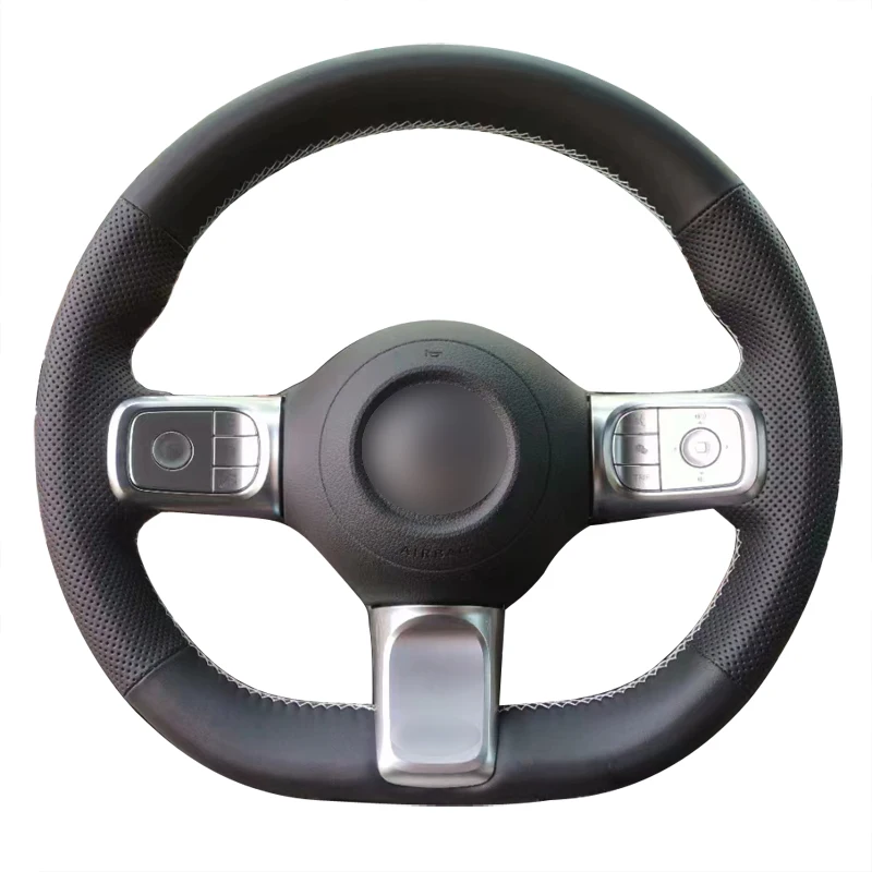 Anti-Slip Hand Sewing Steering Wheel Cover Black Leather for Smart 2022 Car Accessories
Anti-Slip Hand Sewing Steering Wheel Cover Black Leather for Smart 2022 Car Accessories