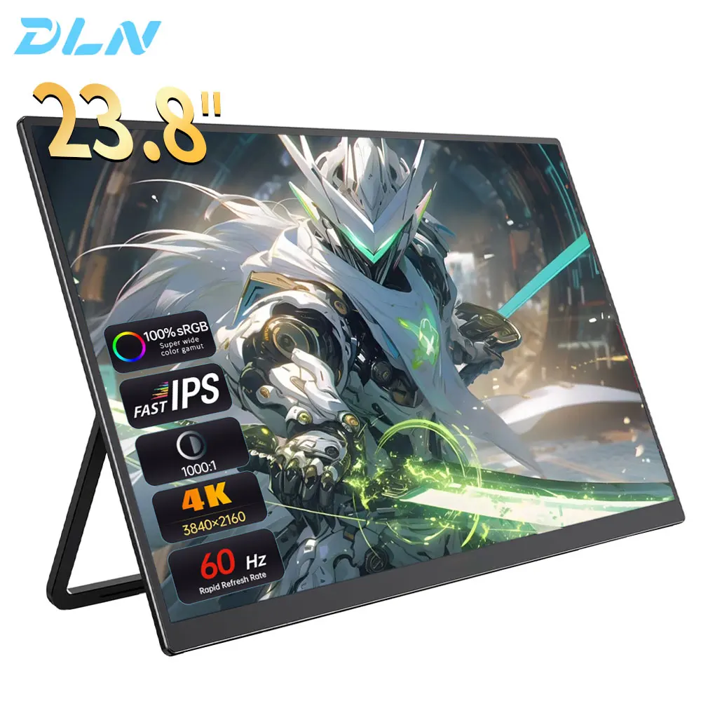 DLN 23.8 inch 4K Portable Monitor Laptop Screen Extender Full HD Type-C Connection Built-in Speakers for Mac, Gaming & Wins
DLN 23.8 inch 4K Portable Monitor Laptop Screen Extender Full HD Type-C Connection Built-in Speakers for Mac, Gaming & Wins