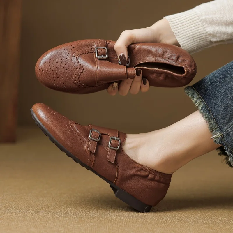Genuine Leather Womens Loafers Handmade Comfortable Quality 2026 Spring Autumn Fashion British Style Ladies Flat Social Shoes
Genuine Leather Womens Loafers Handmade Comfortable Quality 2026 Spring Autumn Fashion British Style Ladies Flat Social Shoes