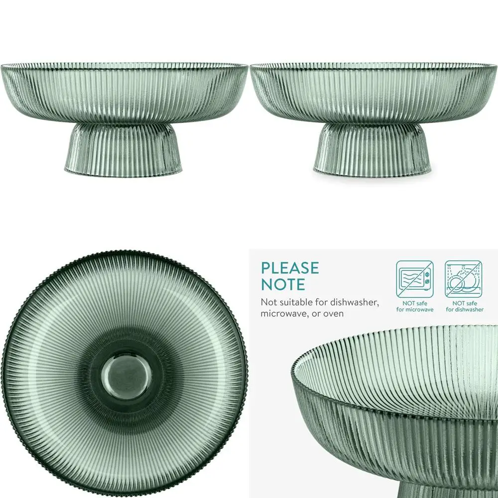 Декоративная фруктовница из рифленого стекла - 10.2 дюймов, зеленая, для закусок и конфет
Декоративная фруктовница из рифленого стекла - 10.2 дюймов, зеленая, для закусок и конфет