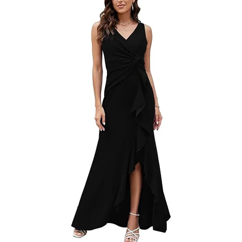 Gala female host evening dress female elegant sleeveless split slim long dress party sexy temperament elegant high-end clothing
Gala female host evening dress female elegant sleeveless split slim long dress party sexy temperament elegant high-end clothing