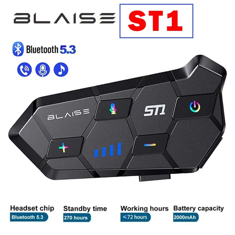 ST1 Motorcycle Helmet Bluetooth Headset 2000Mah Super Long Standby Wireless Hands-free Waterproof Motorbike Earphone
ST1 Motorcycle Helmet Bluetooth Headset 2000Mah Super Long Standby Wireless Hands-free Waterproof Motorbike Earphone