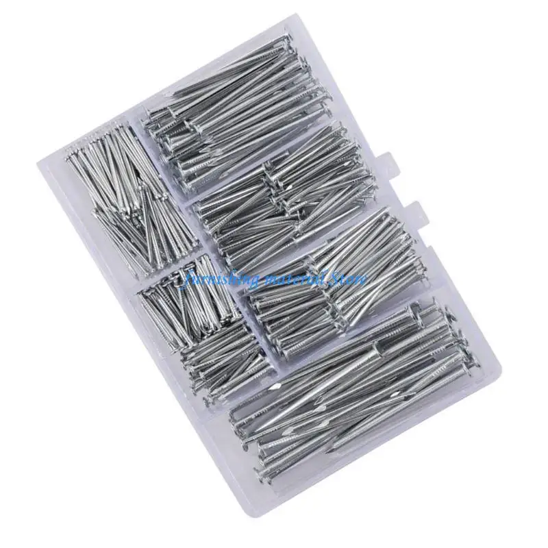 Y5GD 350Pcs 5 Sizes Iron Small Nails Assortment Set Picture Hanging Nails Fastener Long Hardware Nails with Storage Box
Y5GD 350Pcs 5 Sizes Iron Small Nails Assortment Set Picture Hanging Nails Fastener Long Hardware Nails with Storage Box