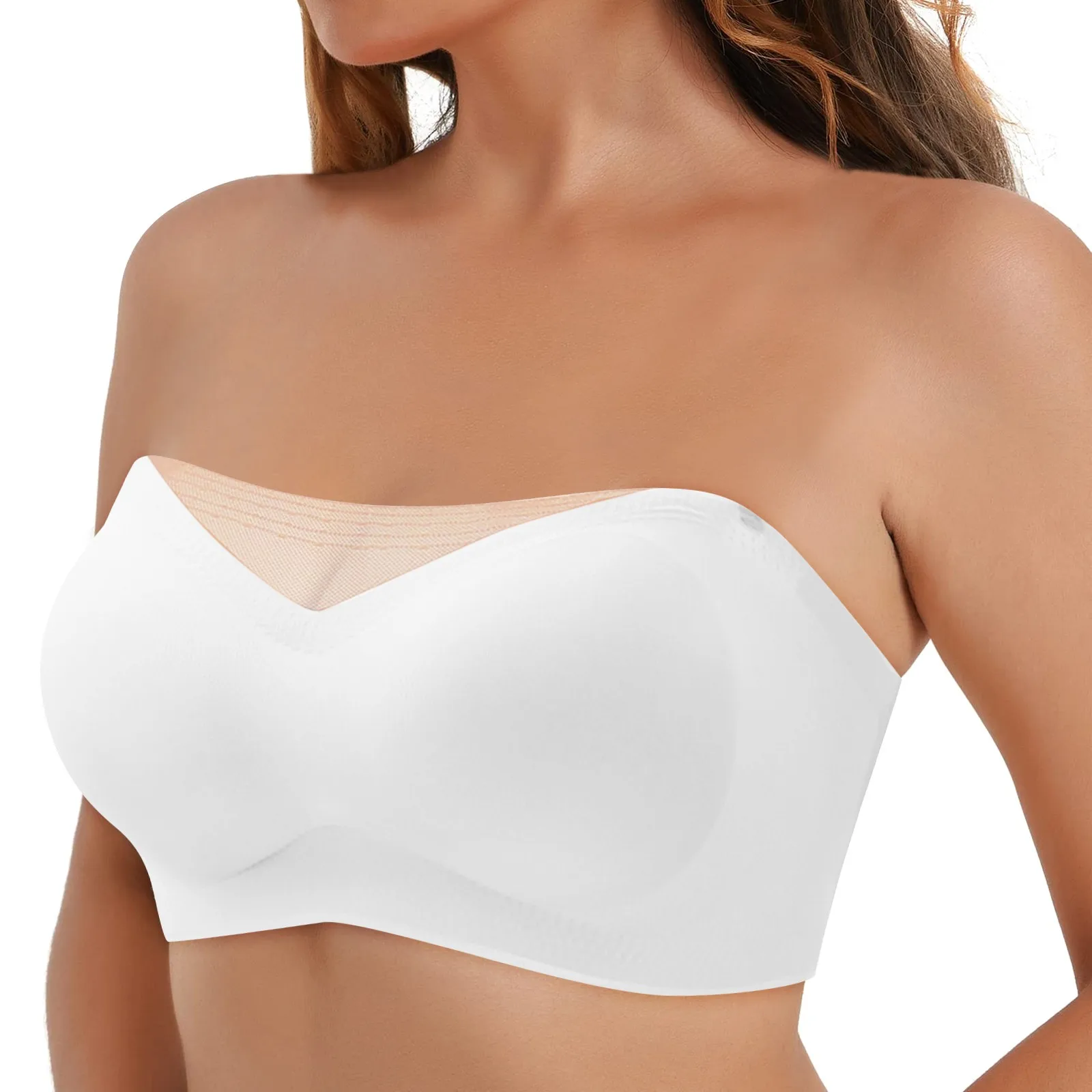 Women Strapless Lingerie Outfit Seamless Tube Top Glossy Non-Slip Bra Panties Set Push Up Padded Underwear Beauty Back Top
Women Strapless Lingerie Outfit Seamless Tube Top Glossy Non-Slip Bra Panties Set Push Up Padded Underwear Beauty Back Top