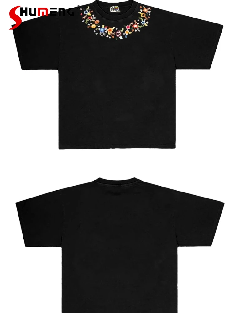 Neckline Niche Flower Print Design Tops Men's Women's 2025 Spring Summer New Chic Tees Stylish Short-sleeve Round Neck T-shirts
Neckline Niche Flower Print Design Tops Men's Women's 2025 Spring Summer New Chic Tees Stylish Short-sleeve Round Neck T-shirts
