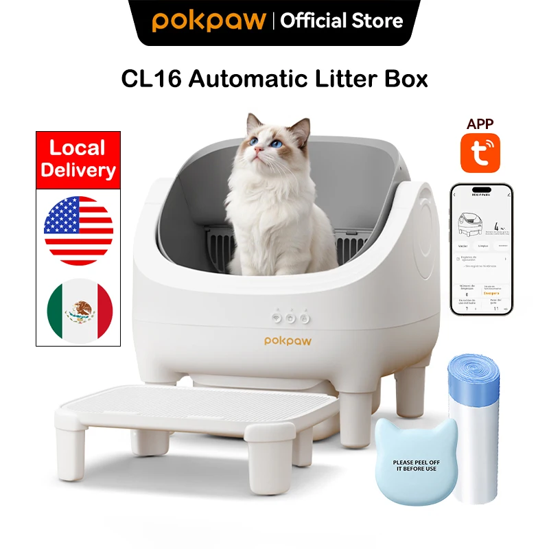 Pokpaw Automatic Self-cleaning Litter Box for Cats – 76L Large Smart Cat Toilet Open Sandbox for Cat Pet Supplies
Pokpaw Automatic Self-cleaning Litter Box for Cats – 76L Large Smart Cat Toilet Open Sandbox for Cat Pet Supplies