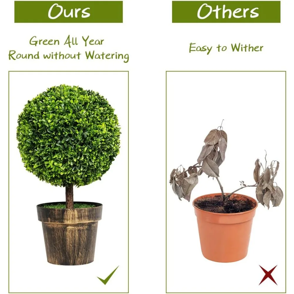 Tall Artificial Boxwood Topiary Ball Tree, 2 Pack Faux Round Shrubs Bushes Decoration
Tall Artificial Boxwood Topiary Ball Tree, 2 Pack Faux Round Shrubs Bushes Decoration
