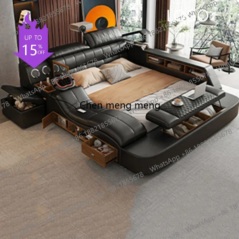 Многофункциональная кровать L178 Loft с массажным изголовьем, современная, для детей, размер King Size, недорогая, кровать-принцесса, Cama Solteiro, мебель для патио
Многофункциональная кровать L178 Loft с массажным изголовьем, современная, для детей, размер King Size, недорогая, кровать-принцесса, Cama Solteiro, мебель для патио