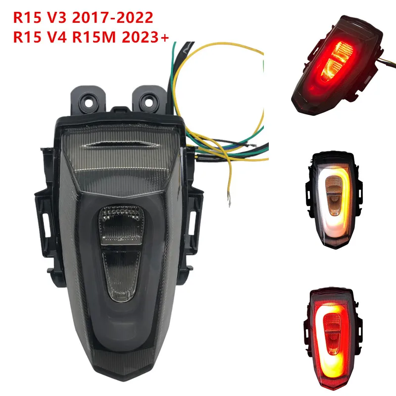 Motorcycle LED Taillight Fit for YAMAHA YZF R15 V3 V4 YZF-R15M V4.0 ABS 2017-2023 Rear Brake Turn Signal Integrated Tail Lights
Motorcycle LED Taillight Fit for YAMAHA YZF R15 V3 V4 YZF-R15M V4.0 ABS 2017-2023 Rear Brake Turn Signal Integrated Tail Lights