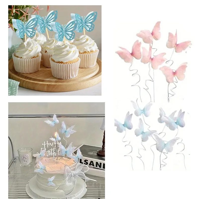 3D Butterfly Cake Topper - Elegant Butterfly Cake Decorations for Girls Women Happy Birthday Wedding Party Food Decorations
3D Butterfly Cake Topper - Elegant Butterfly Cake Decorations for Girls Women Happy Birthday Wedding Party Food Decorations