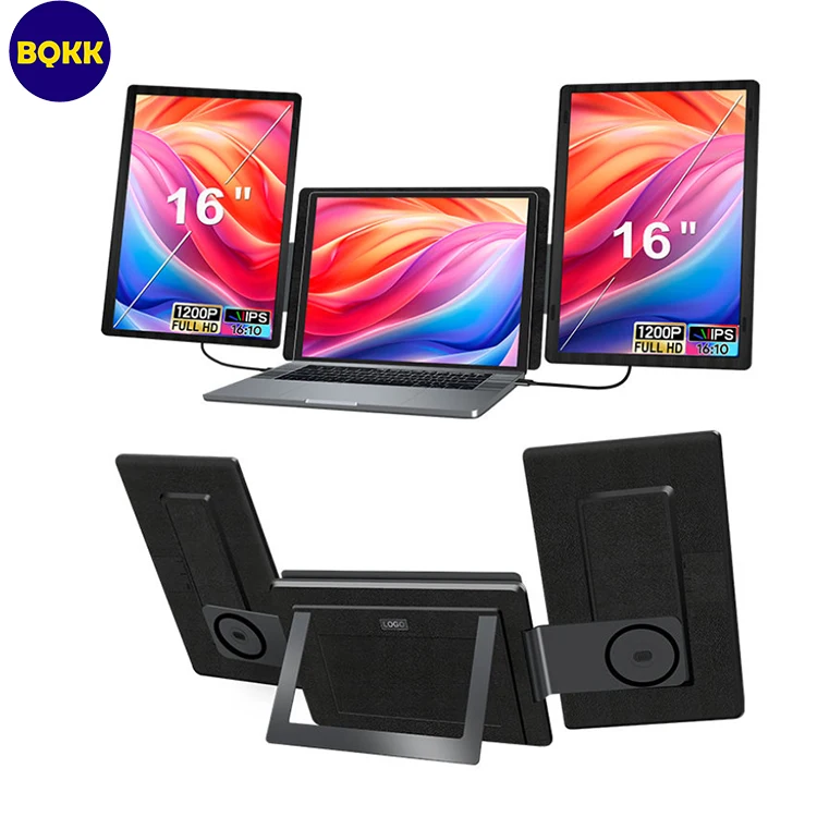Portable Monitor 16 Inch Triple Monitor Screen Extender for Laptop 1920x1200 IPS Display Desktop Monitor Extension for Office
Portable Monitor 16 Inch Triple Monitor Screen Extender for Laptop 1920x1200 IPS Display Desktop Monitor Extension for Office