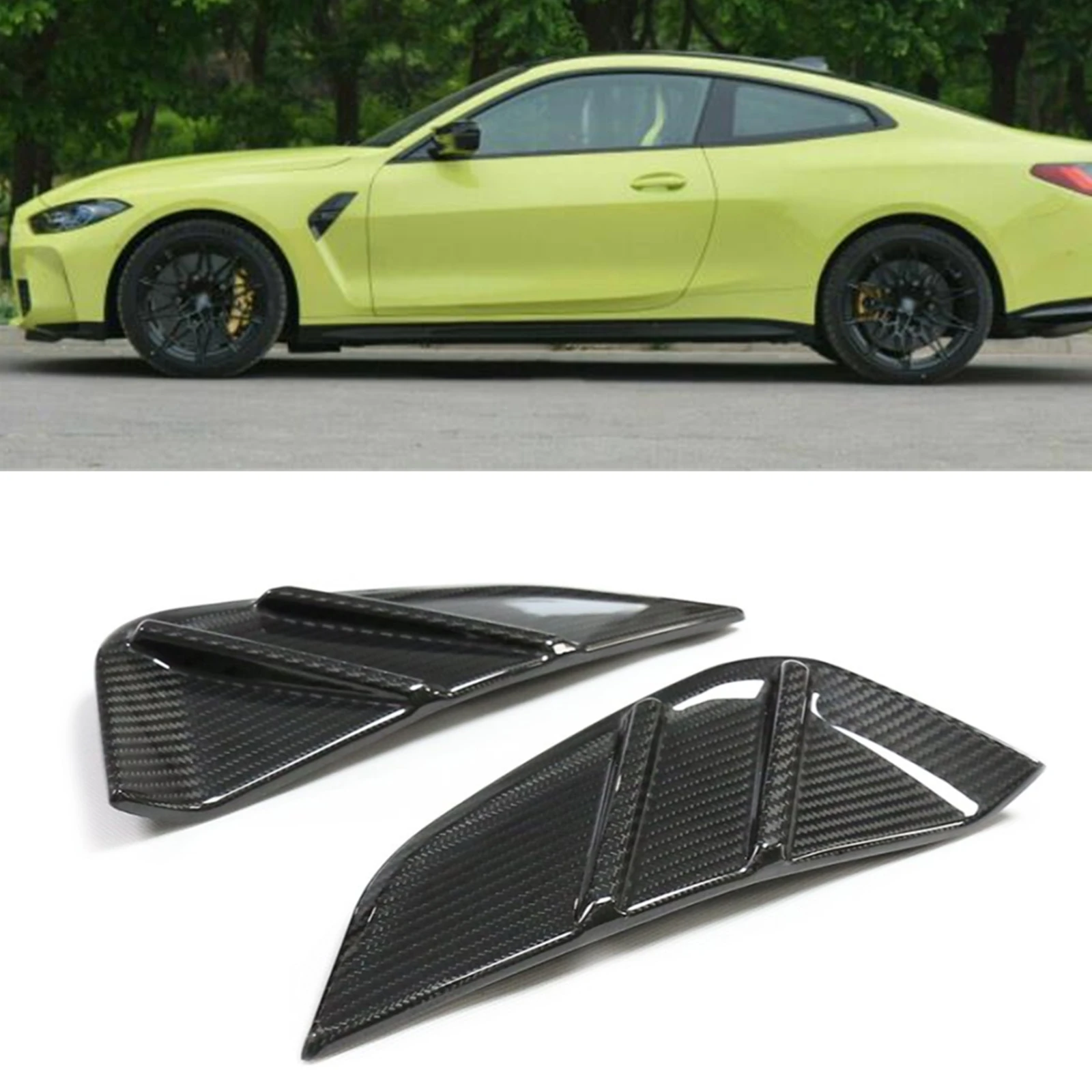 Side Fender Air Vent Trim For BMW 4 Series G82 G83 M4 2021-2022 Carbon Fiber Car Duct Outlet Flow Splitter Canard Fin Intake Kit
Side Fender Air Vent Trim For BMW 4 Series G82 G83 M4 2021-2022 Carbon Fiber Car Duct Outlet Flow Splitter Canard Fin Intake Kit