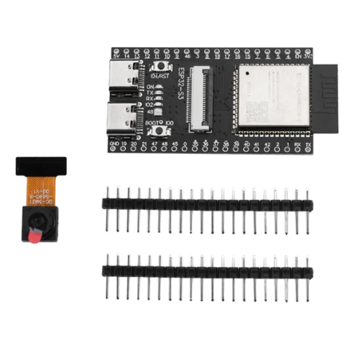 T07C-ESP32-S3 WROOM CAM Development Board WiFi Bluetooth Module Onboard ESP32-S3-WROOM-1 N16R8 Dual TYPE-C Interface(C)
T07C-ESP32-S3 WROOM CAM Development Board WiFi Bluetooth Module Onboard ESP32-S3-WROOM-1 N16R8 Dual TYPE-C Interface(C)