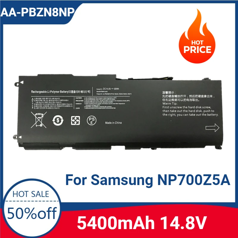 New high-quality AA-PBZN8NP 14.8V 80Wh Laptop Battery For Samsung NP700Z5A NP700Z5B NP700Z5C NP700Z5C NP700Z7C-S01DE Series
New high-quality AA-PBZN8NP 14.8V 80Wh Laptop Battery For Samsung NP700Z5A NP700Z5B NP700Z5C NP700Z5C NP700Z7C-S01DE Series