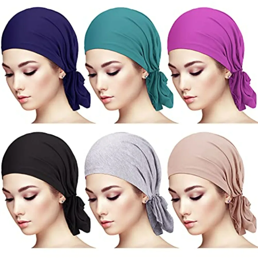 6 Pieces Head Scarf for Women Slip on Pretied Head Scarves Cancer Headwear Turban Hat Beanie Wrap
6 Pieces Head Scarf for Women Slip on Pretied Head Scarves Cancer Headwear Turban Hat Beanie Wrap