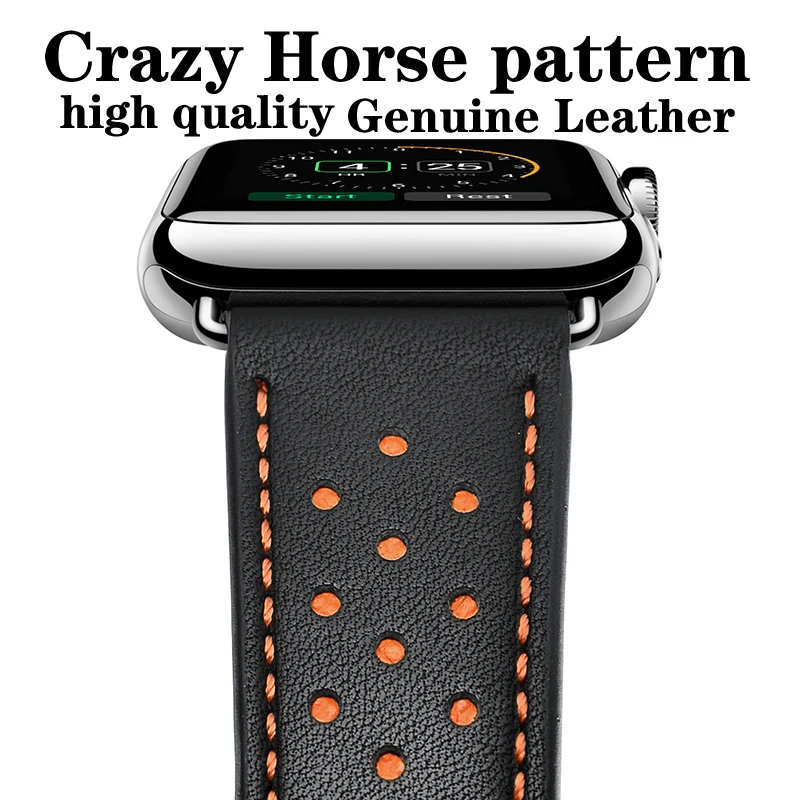 Crazy Horse Pattern For Apple Watch Band 45mm 41mm 44mm 40mm 42mm/38mm Genuine Leather Strap Iwatch Series 7 6 5 4 3 SE Bracelet
Crazy Horse Pattern For Apple Watch Band 45mm 41mm 44mm 40mm 42mm/38mm Genuine Leather Strap Iwatch Series 7 6 5 4 3 SE Bracelet
