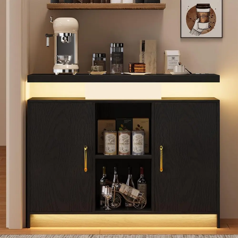4EVER Winner 40" Coee Bar Cabinet with Storage, Coee Bar with Charging Station & 2 Adjustable Shelves, loating Countertop, Kitch
4EVER Winner 40" Coee Bar Cabinet with Storage, Coee Bar with Charging Station & 2 Adjustable Shelves, loating Countertop, Kitch