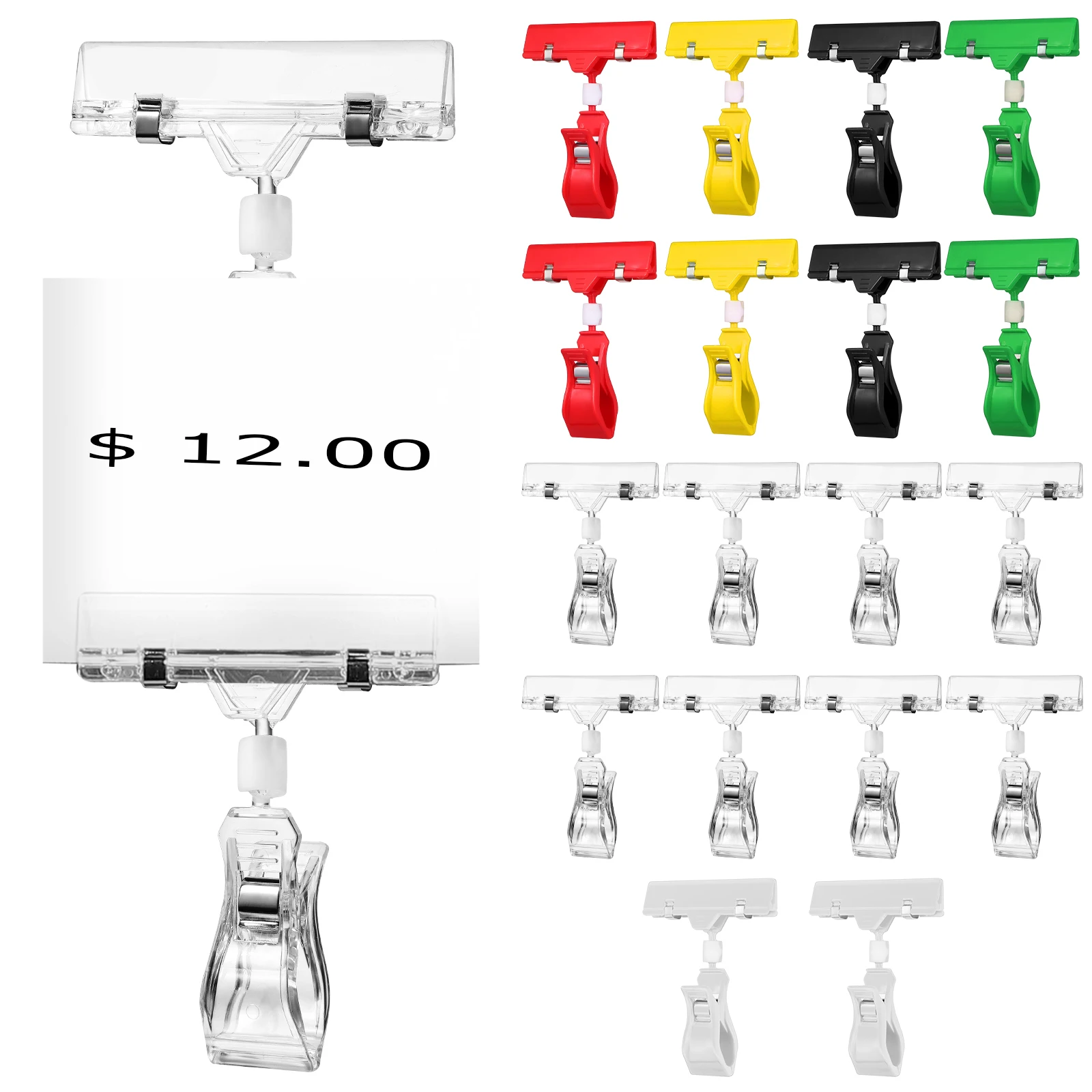 20 Thumb Clips Double Sided Price Tags Advertising Labels Plastic Material Spring Shelves Retail Store Display Sign Holders
20 Thumb Clips Double Sided Price Tags Advertising Labels Plastic Material Spring Shelves Retail Store Display Sign Holders