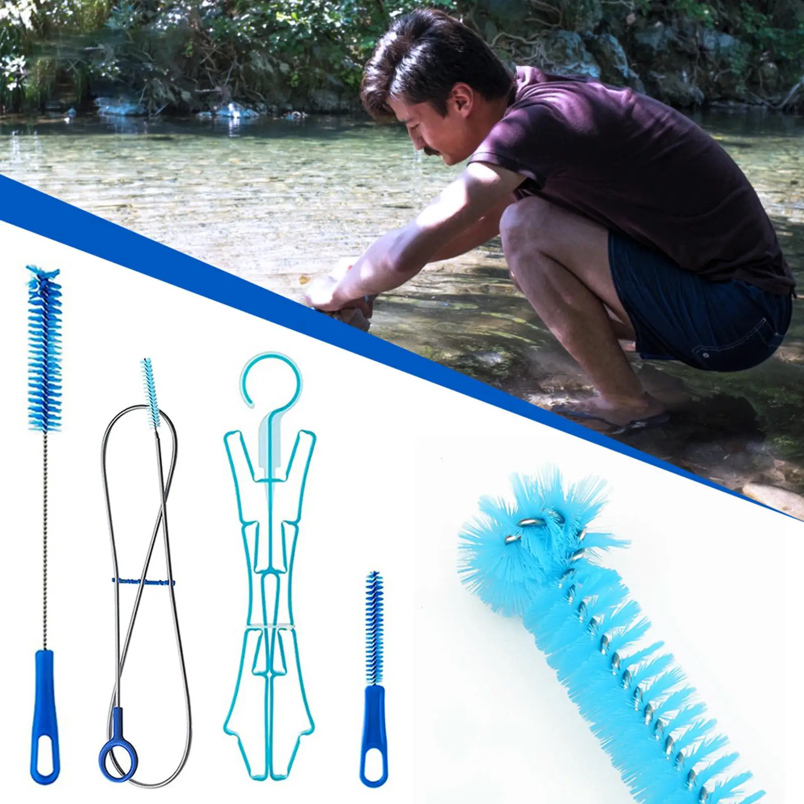 Multipurpose Water Bag Cleaning Kit Cycling Water Bladder Brush Set Outdoor Hydration Pack Cleaning Tools for Camping Hiking
Multipurpose Water Bag Cleaning Kit Cycling Water Bladder Brush Set Outdoor Hydration Pack Cleaning Tools for Camping Hiking
