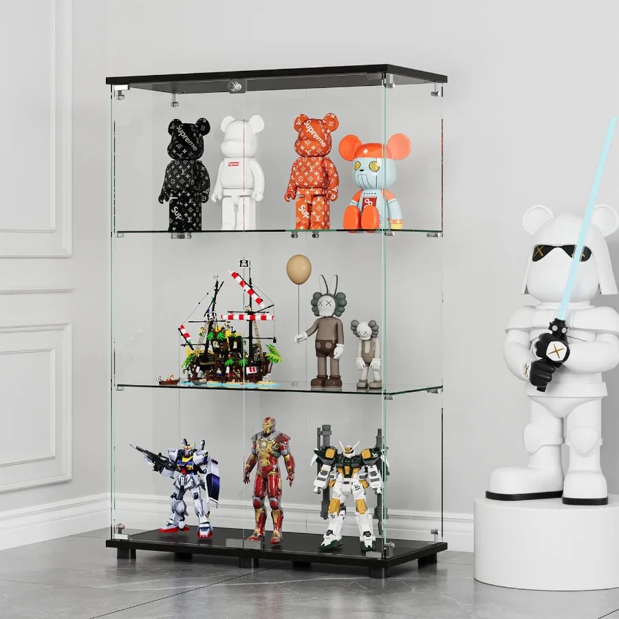 Glass Display Cabinet with 3Shelf Double Doors and Lock Curio Cabinet 5mm Tempered Glass Floor Standing Bookshelf for Living Ro
Glass Display Cabinet with 3Shelf Double Doors and Lock Curio Cabinet 5mm Tempered Glass Floor Standing Bookshelf for Living Ro