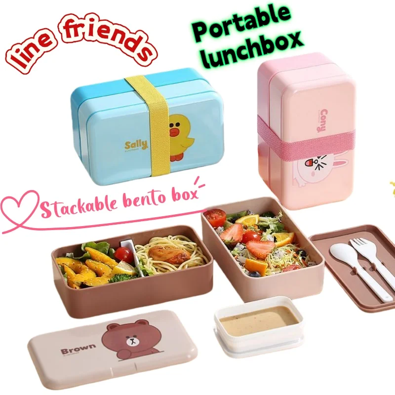 Line friends Brown Cony Sally High Color Creative Layered Portable Lunch Box Cartoon Lunch Box for Students and Office Students
Line friends Brown Cony Sally High Color Creative Layered Portable Lunch Box Cartoon Lunch Box for Students and Office Students