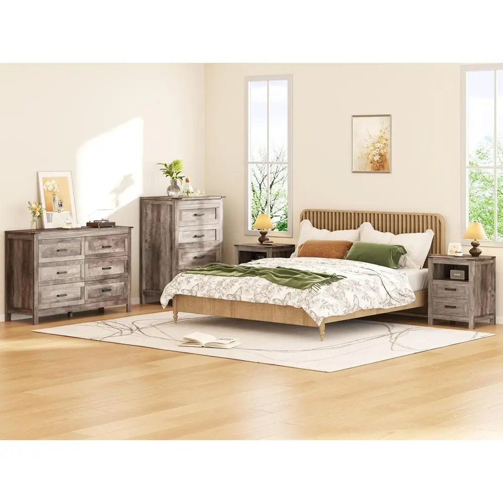 4 Piece armhouse Bedroom urniture Set, 6 Der Drer, 4 Der Drer and 2 Der Nightstand Set o 2, Retro Drers and Nightstand Sets or B
4 Piece armhouse Bedroom urniture Set, 6 Der Drer, 4 Der Drer and 2 Der Nightstand Set o 2, Retro Drers and Nightstand Sets or B
