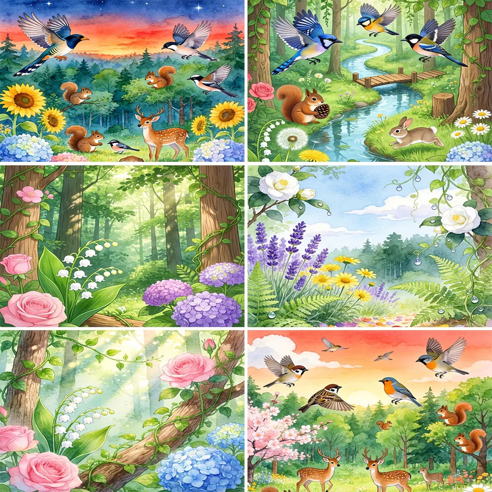 Cartoon Forest Illustration Theme Party Decoration Background Deer Squirrel Bird Backdrop Children's Activity Photo Area Banner
Cartoon Forest Illustration Theme Party Decoration Background Deer Squirrel Bird Backdrop Children's Activity Photo Area Banner