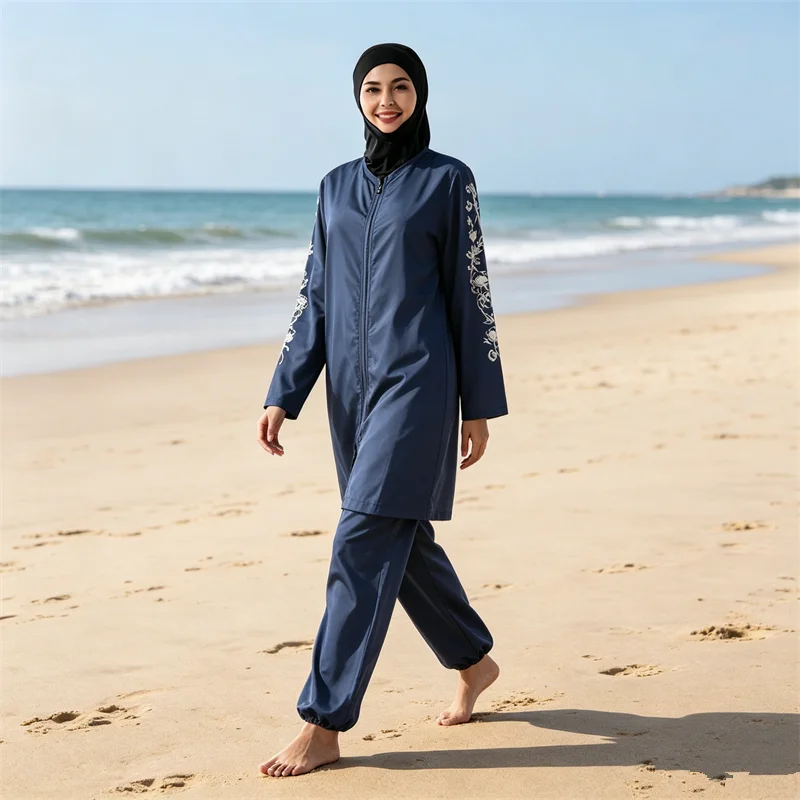 Muslim Women Hijab Swimwear Modest Islam Bathing Suit Swimsuit Burkini Femme Musulmane Maillot De Bain Borkini Conservative 3PCS
Muslim Women Hijab Swimwear Modest Islam Bathing Suit Swimsuit Burkini Femme Musulmane Maillot De Bain Borkini Conservative 3PCS
