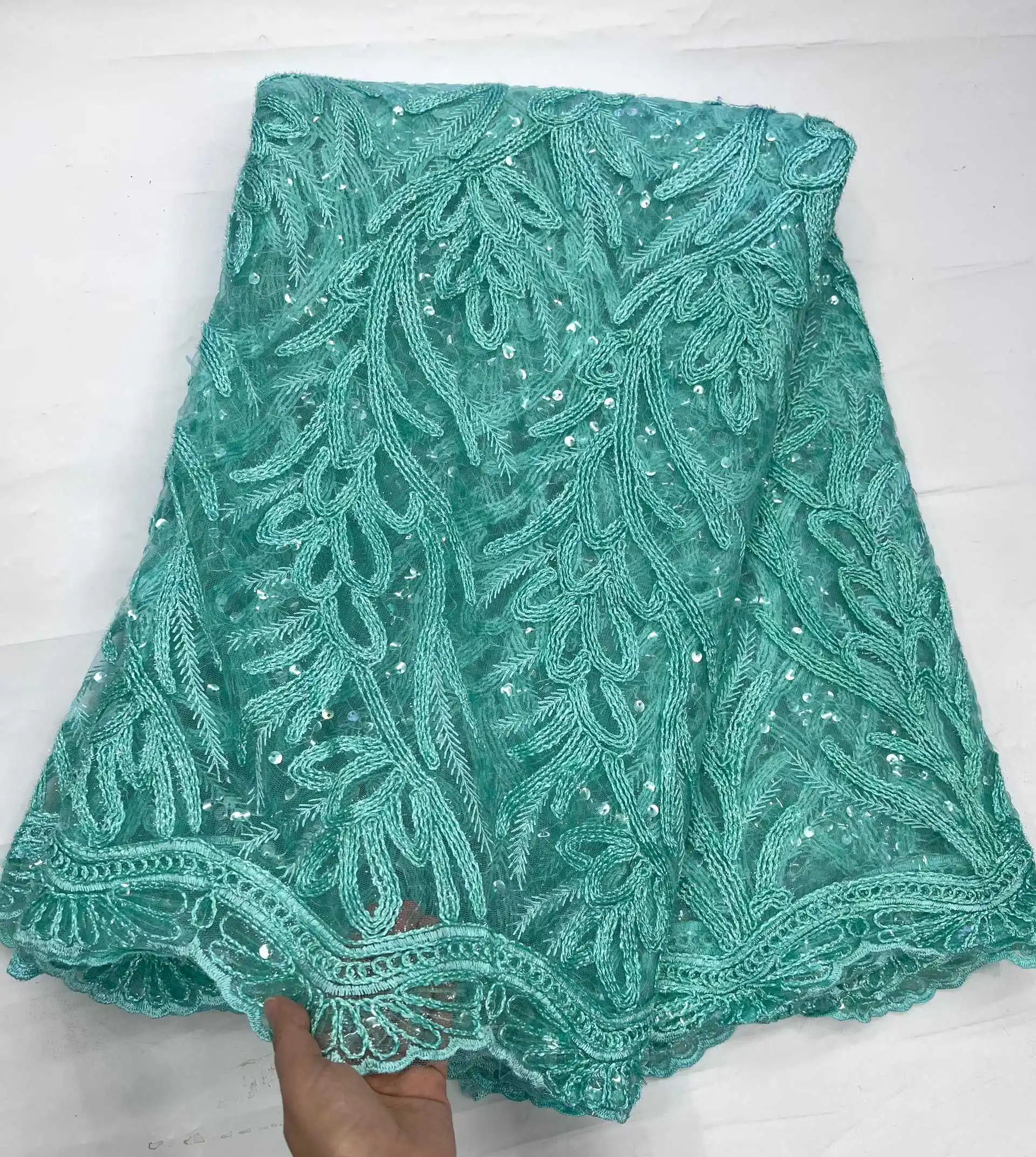 2026 African Net Lace With Sequins African Lace Fabric High Quality 5 Yards Nigerian French Tulle Lace Fabric For Wedding Dress
2026 African Net Lace With Sequins African Lace Fabric High Quality 5 Yards Nigerian French Tulle Lace Fabric For Wedding Dress