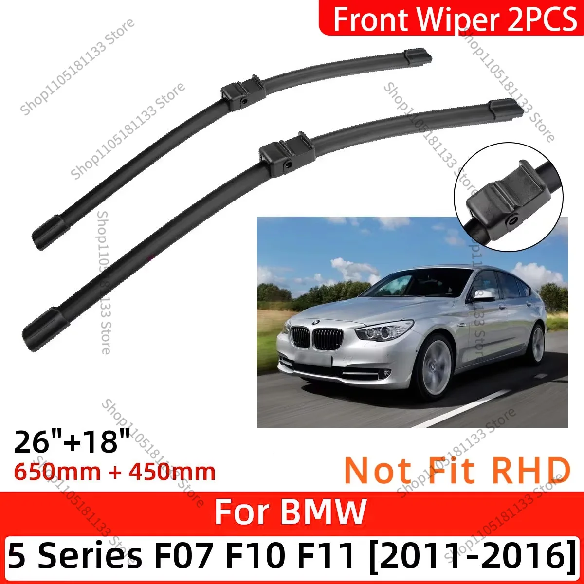 For Bmw 5 Series F07 F10 F11 2011-2016 26"+18" Front Windshield Wiper Blades Brushes For 520i 523i 528i 530i 535i 550i 518d 520d
For Bmw 5 Series F07 F10 F11 2011-2016 26"+18" Front Windshield Wiper Blades Brushes For 520i 523i 528i 530i 535i 550i 518d 520d